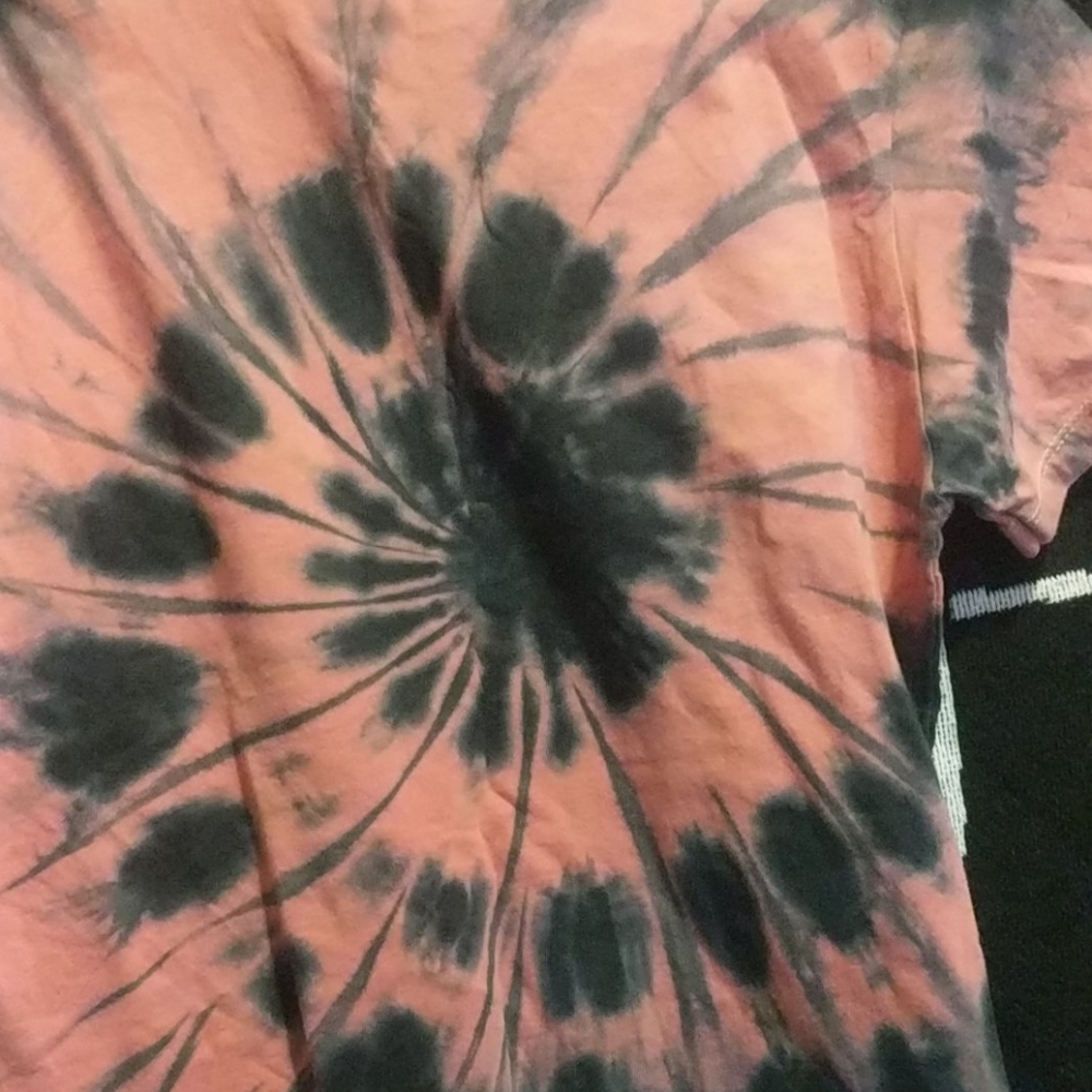 Blue and pink tie dye, moon print t-shirt - Picture 4 of 4